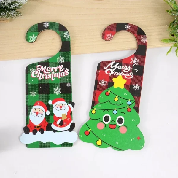Festive Wooden Door Handle Ornaments - Image 4
