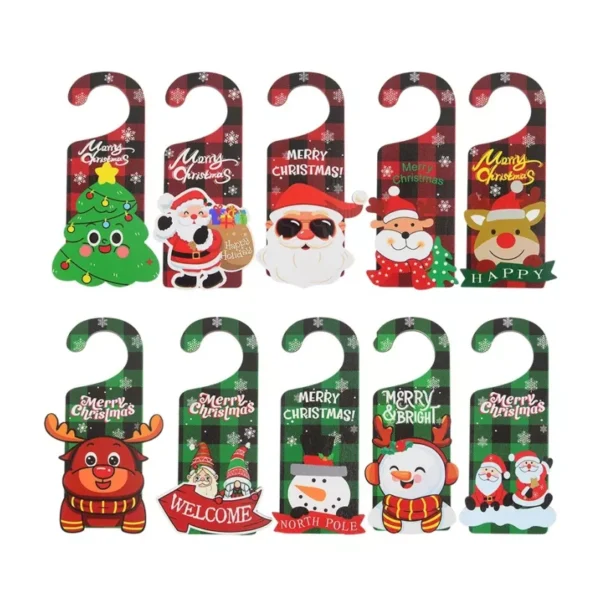 Festive Wooden Door Handle Ornaments - Image 7