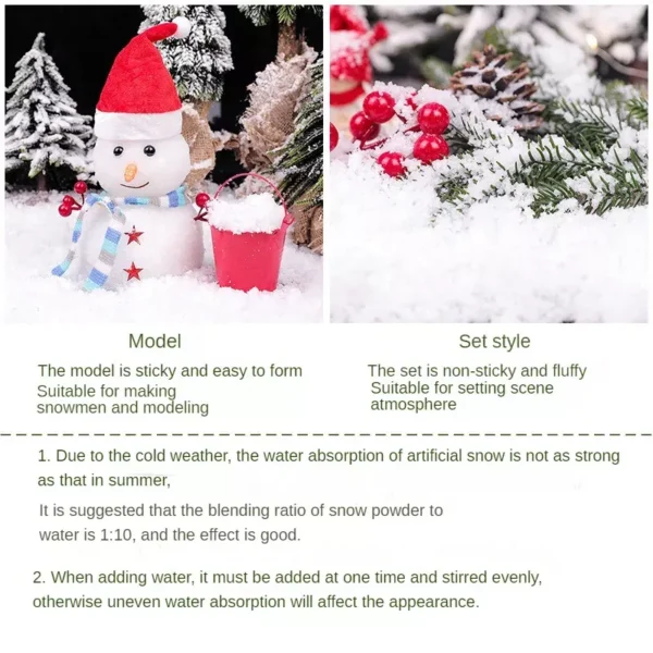 500g Artificial Snow Powder - Image 5