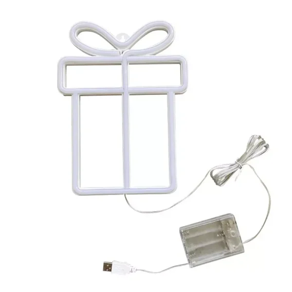 Festive Christmas Gift Box LED Neon Sign - Image 6