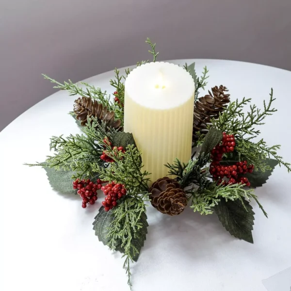 Christmas Candle Holder Wreath - Image 3