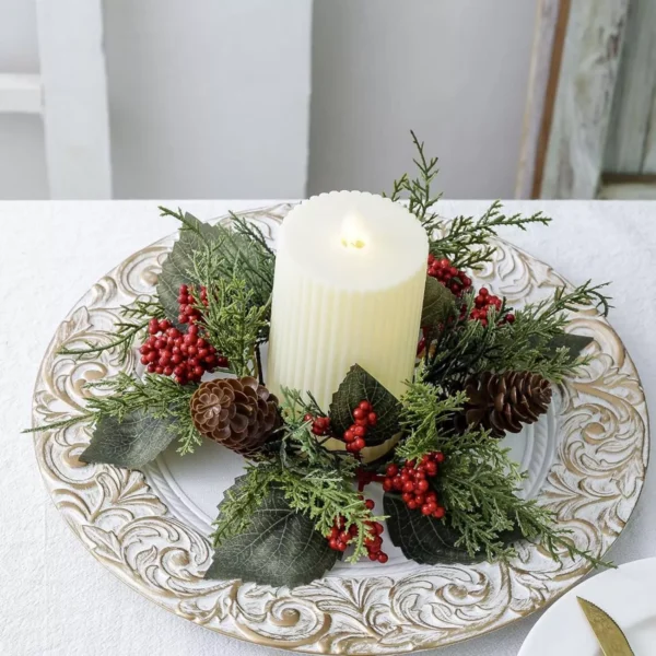 Christmas Candle Holder Wreath - Image 6