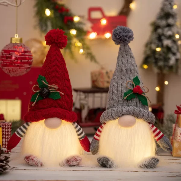 Light-Up Knitted Elf Gnome Plush Doll - Image 3