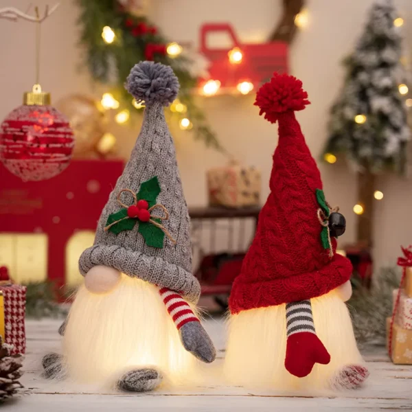 Light-Up Knitted Elf Gnome Plush Doll - Image 4
