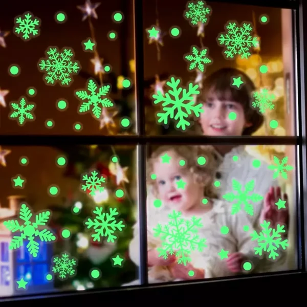 Luminous Snowflake Stickers for Christmas Decorations - Image 4
