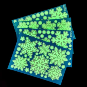 Luminous Snowflake Stickers for Christmas Decorations