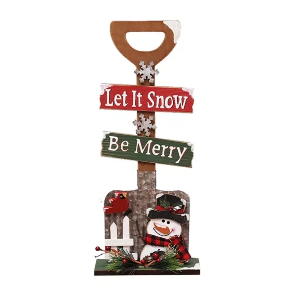 Christmas Wooden House Mailbox & Shovel Decoration - Image 5