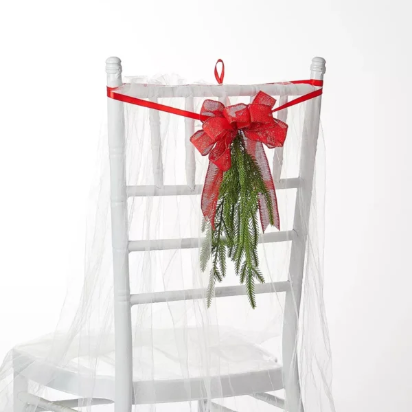 Christmas Chair Back Pine Needle Wreath Cover - Image 3