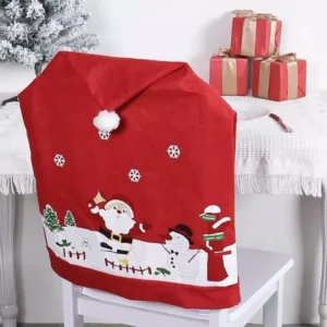 Festive Santa Claus Hat Chair Covers