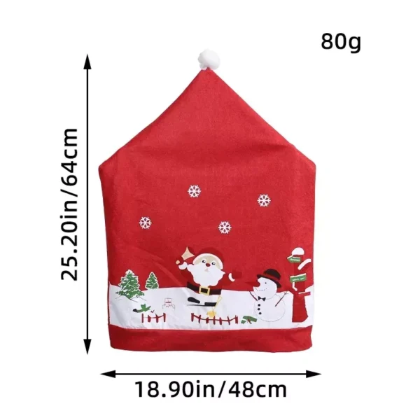 Festive Santa Claus Hat Chair Covers - Image 5