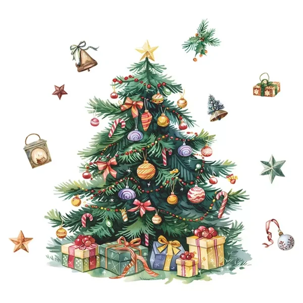 Christmas Tree Snowman Toilet Stickers - Image 5
