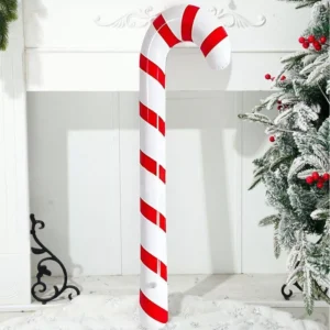 Festive Christmas Inflatable Candy Cane Balloon – Home Holiday Decoration