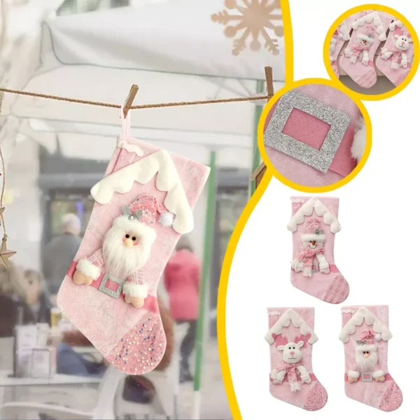 Festive Sequin Christmas Socks - Image 3