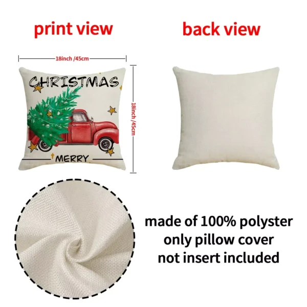 Festive 4-Pack Christmas Cushion Covers - Image 5