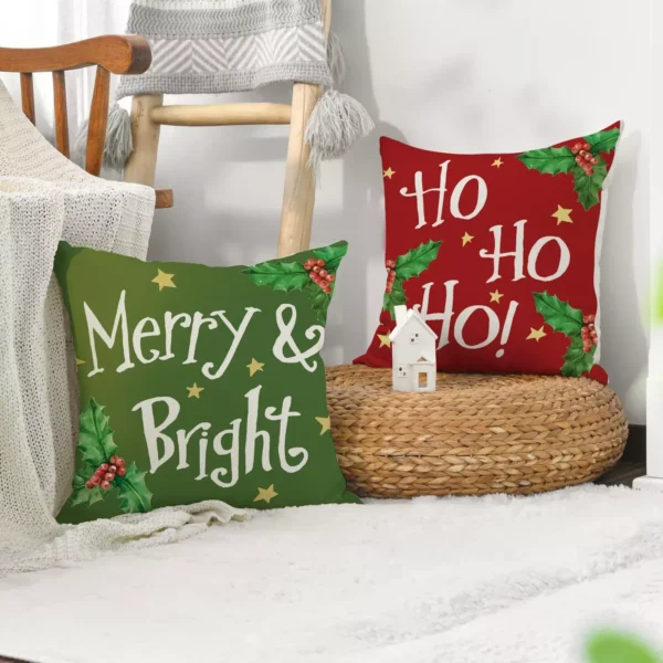 Festive 4-Pack Christmas Cushion Covers - Image 3