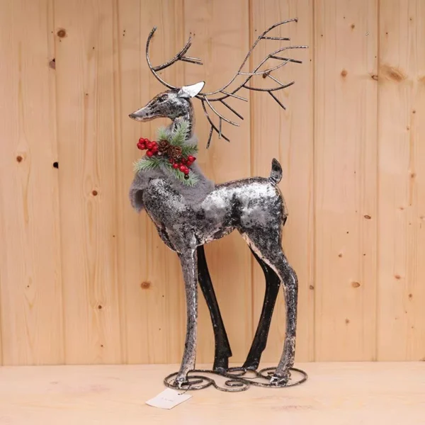 Vintage Iron Deer Figurine