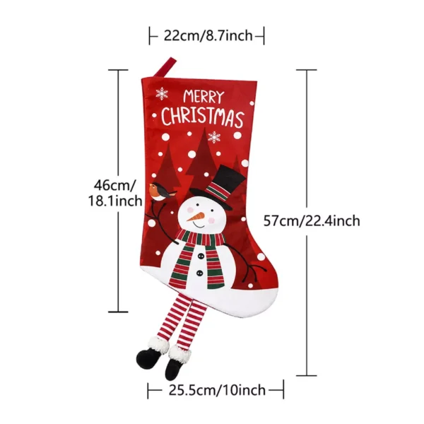 Large Christmas Stocking for Tree and Home Decor - Image 7
