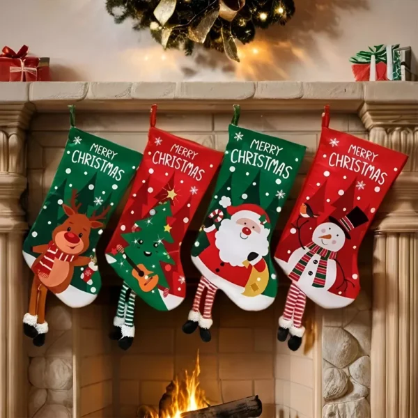Large Christmas Stocking for Tree and Home Decor - Image 3