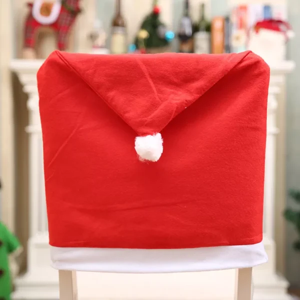 Festive Red Christmas Chair Covers - Image 4