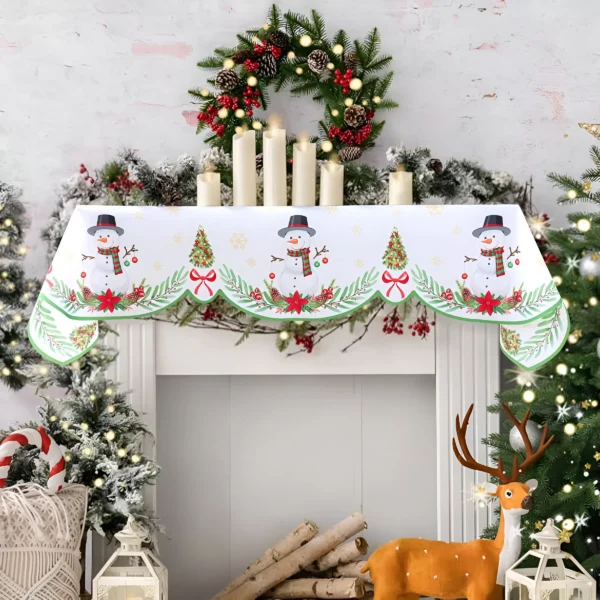 Christmas Snowflake Snowman Decor for Fireplace and Home - Image 7