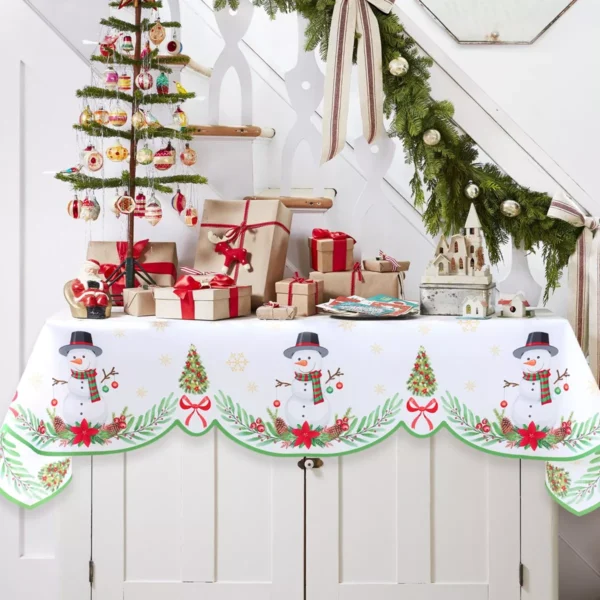 Christmas Snowflake Snowman Decor for Fireplace and Home - Image 4