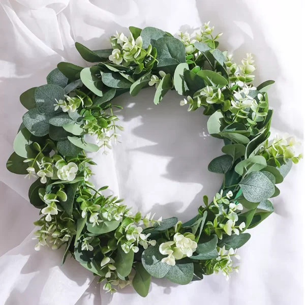 Artificial Eucalyptus Wreath for Home and Party Decoration - Image 4