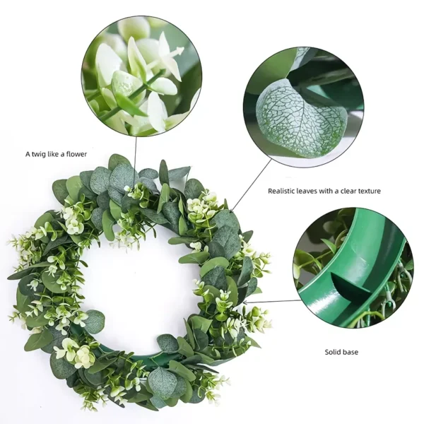 Artificial Eucalyptus Wreath for Home and Party Decoration - Image 5