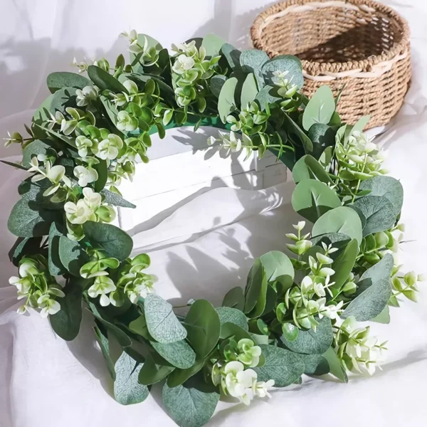 Artificial Eucalyptus Wreath for Home and Party Decoration - Image 2