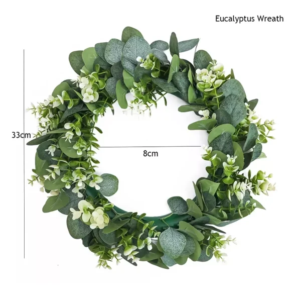 Artificial Eucalyptus Wreath for Home and Party Decoration - Image 6