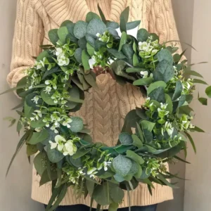 Artificial Eucalyptus Wreath for Home and Party Decoration