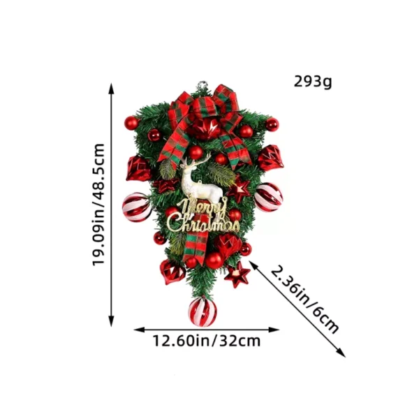 Festive Christmas Wreath with Deer and Red Bow - Image 5
