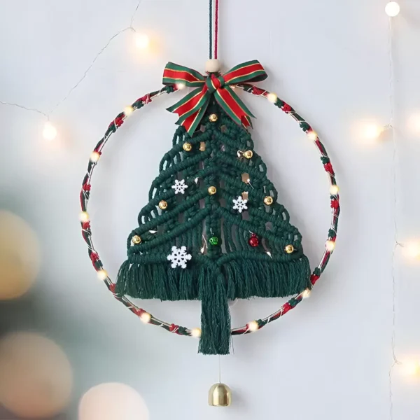 Macrame Christmas Tree Wall Hanging - Image 2