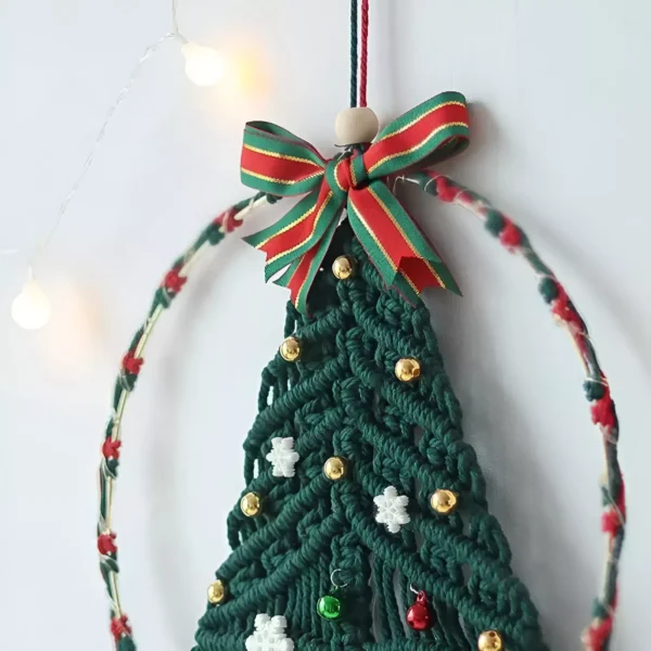 Macrame Christmas Tree Wall Hanging - Image 4