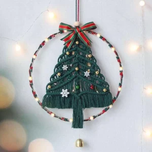 Macrame Christmas Tree Wall Hanging