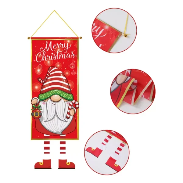 Christmas Santa Claus Hanging Flag Banner - Image 6