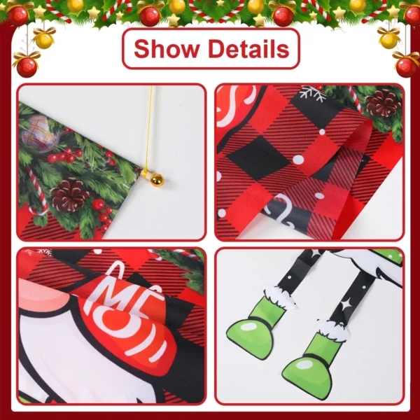 Christmas Santa Claus Hanging Flag Banner - Image 5