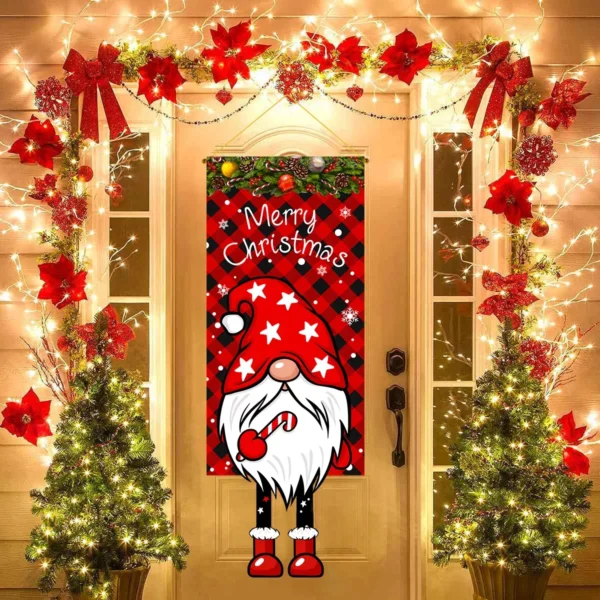 Christmas Santa Claus Hanging Flag Banner - Image 4