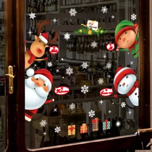 Christmas Window Stickers Merry Christmas Decorations for Home and New Year