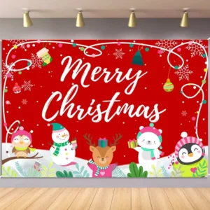 Christmas Outdoor Banner Backdrop
