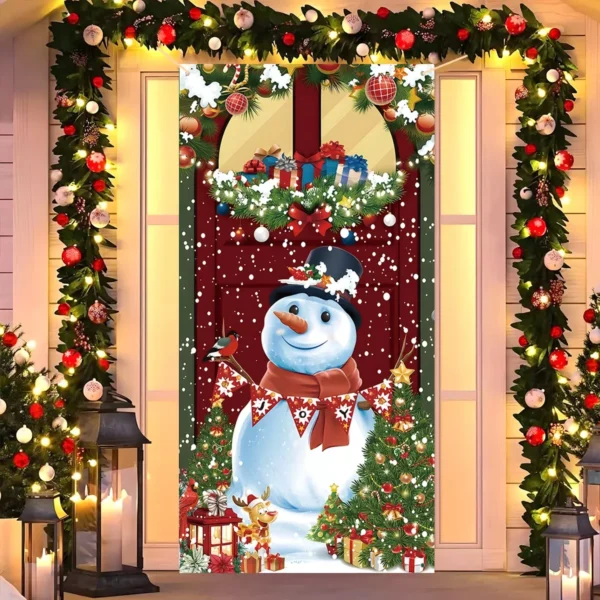 Snowman Christmas Vertical Flag & Door Hanging Pendant - Image 6