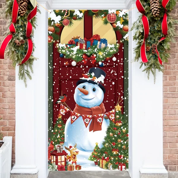 Snowman Christmas Vertical Flag & Door Hanging Pendant - Image 2