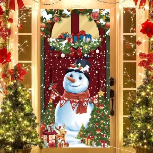 Snowman Christmas Vertical Flag & Door Hanging Pendant
