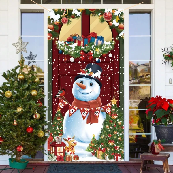 Snowman Christmas Vertical Flag & Door Hanging Pendant - Image 4
