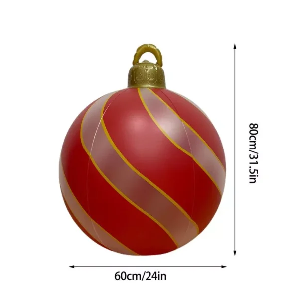 60CM Giant Inflatable Christmas Ball with LED Lights - Image 6