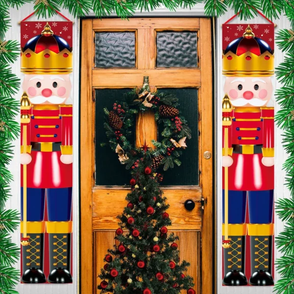 Nutcracker Soldier Christmas Door Curtain Banner - Image 4