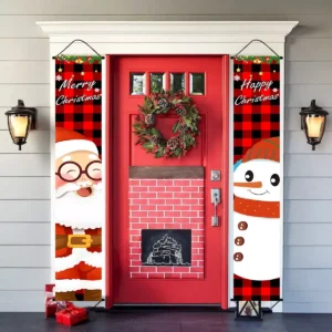 Nutcracker Soldier Christmas Door Curtain Banner