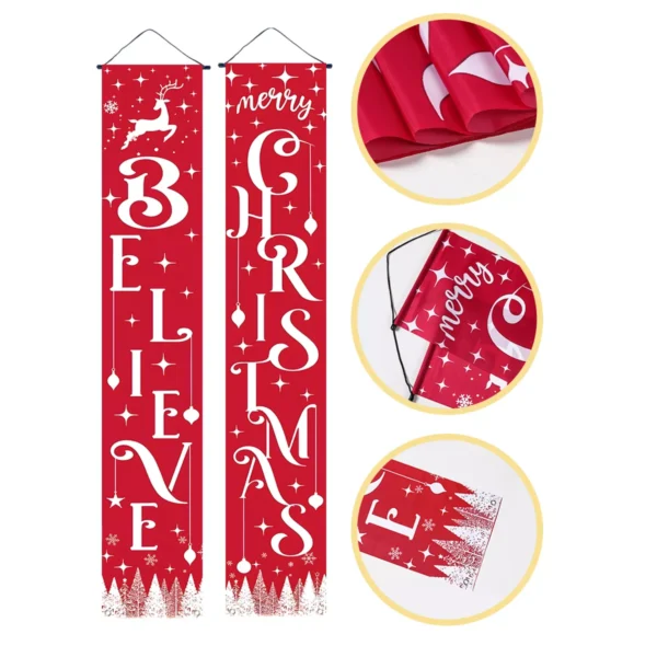 Festive Santa Claus Door Banner - Image 6