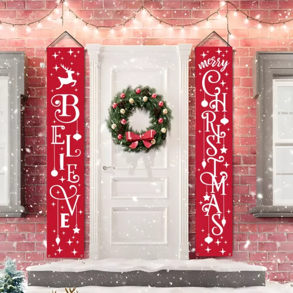 Festive Santa Claus Door Banner - Image 4