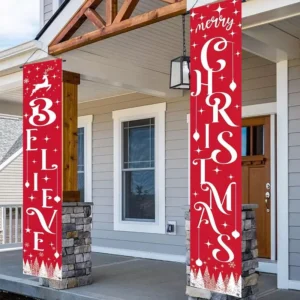 Festive Santa Claus Door Banner