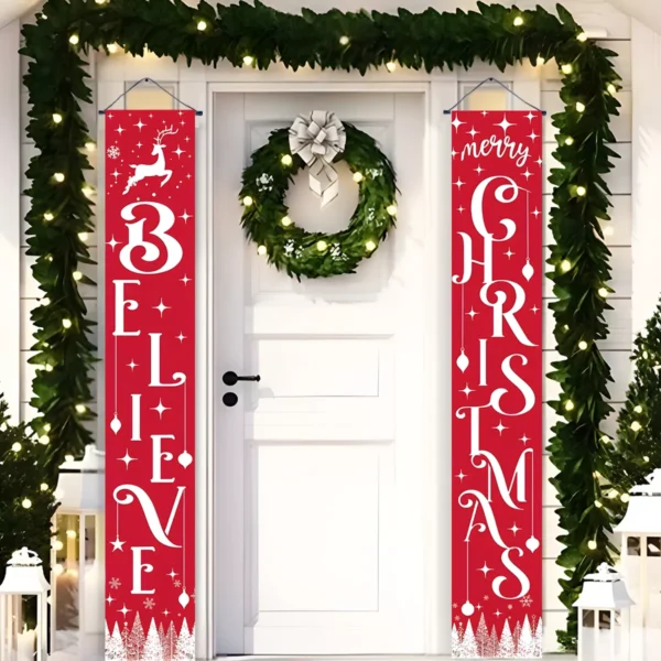 Festive Santa Claus Door Banner - Image 3
